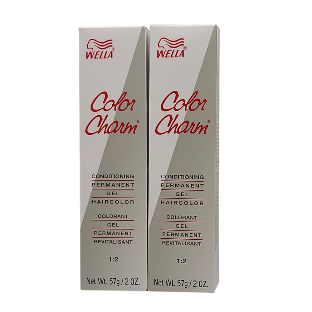 2 Pack Wella Color Charm Permanent Gel Hair Color 611/6N Dark Blonde - 2 oz